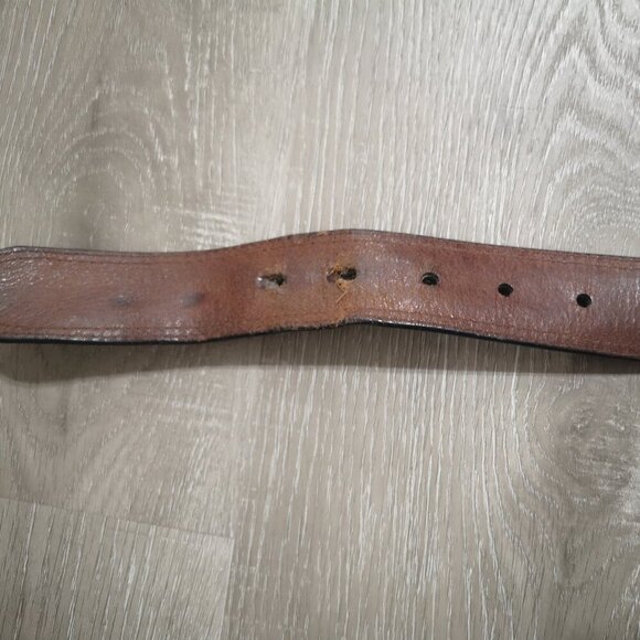 2 / $30.00 - Browning Men's Size 40 Leather Dark Brown Belt with Brass Buckle - Picture 9 of 11